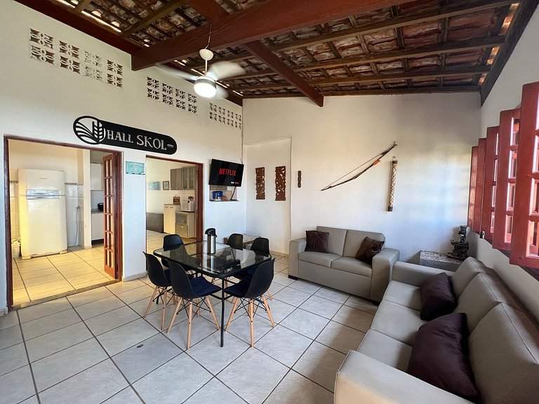 Casa aconchegante pé na areia c/ 5 quartos.