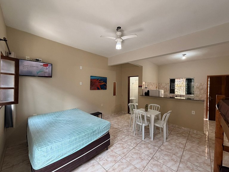 Estúdio equipado para 5 Pessoas perto da praia